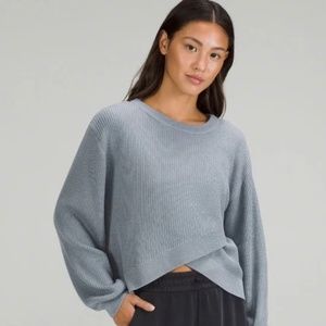 Lululemon cross over knit sweater reversible xs blue